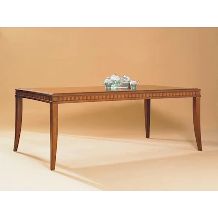 Rectangular Dining Table with 21 Inch Leaf