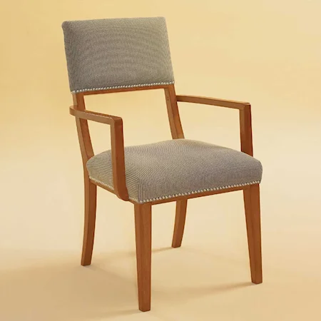 Dining Arm Chair with Fabric Seat and Back