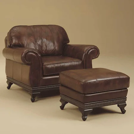 Leather Ottoman