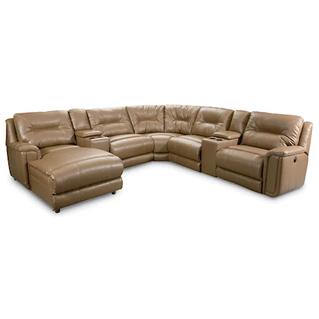 Corner Sectional Sofa with Cupholders and Storage Consoles