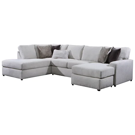 Contemporary 2-Piece Sectional with Chaise