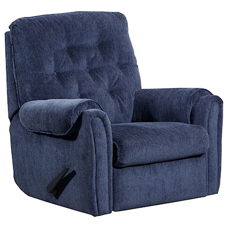 Casual Power Rocker Recliner with Padded Arms