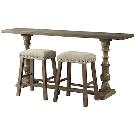 Sofa Bar Table and Stool Set