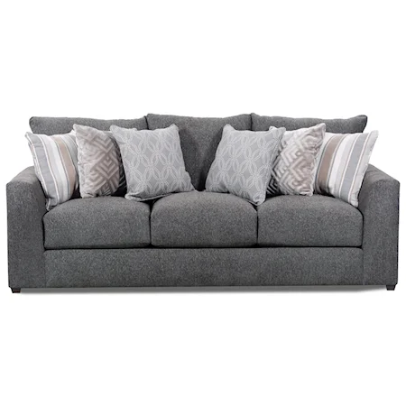 Casual Sofa with Reversible Cushions