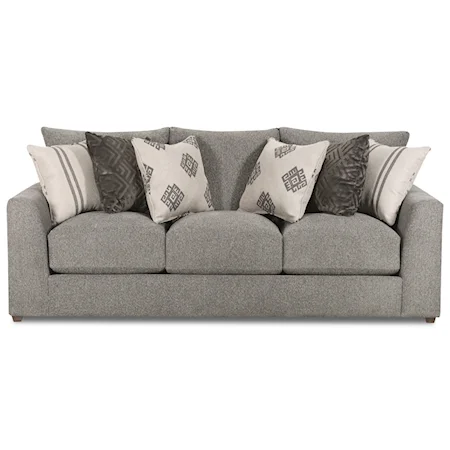 Casual Sofa with Reversible Cushions
