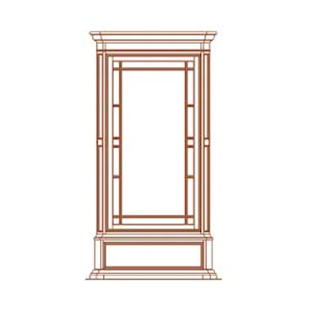 79" Five Drawer Armoire With Exterior Mirror