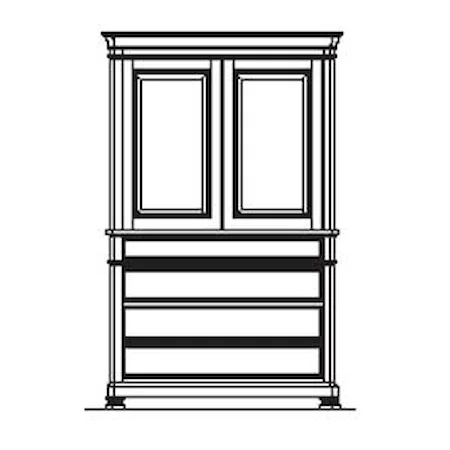78" Four Drawer Armoire