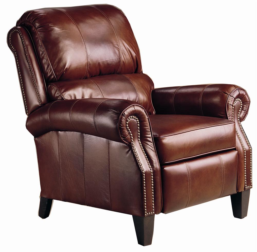 Lane leather recliner shop with nailhead trim