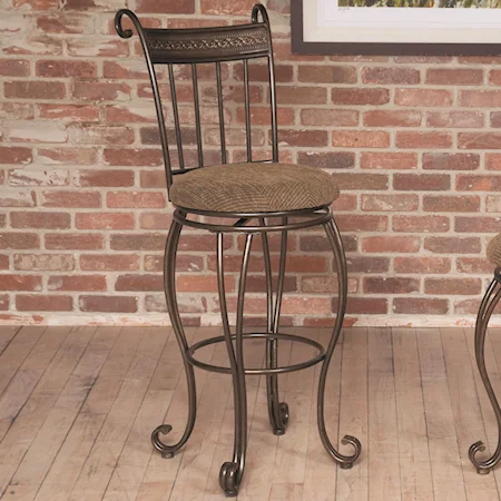 Bar Stool w/ Upholstered Seat