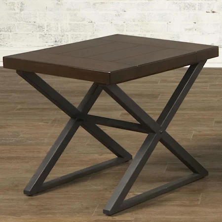 Double Cross Trestle End Table