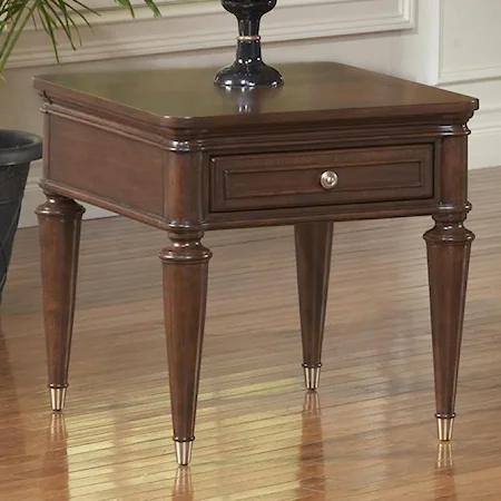 Rectangular End Table with Drawer