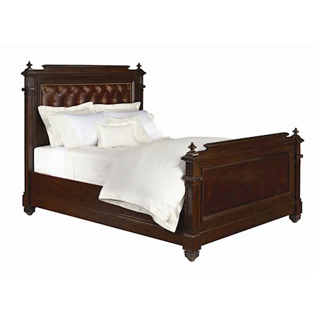 King Leather Headboard Bed