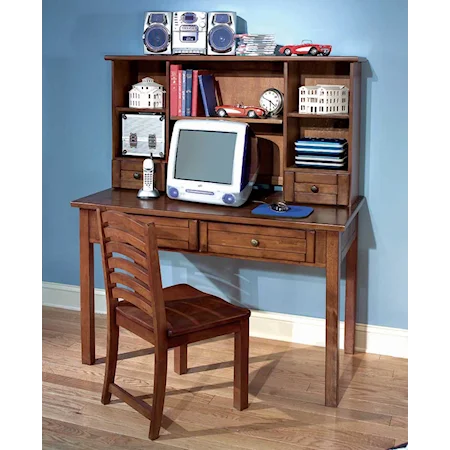 Two Drawer Student Desk and Storage Hutch