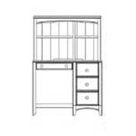 Four Drawer Desk and Large Hutch