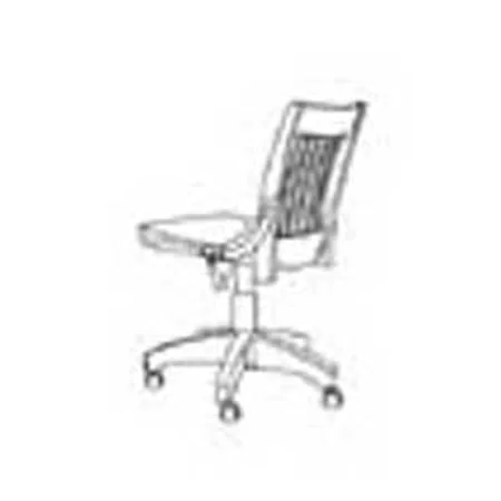 Swivel Desk Chair with Caster Base & Decorative Slat Back