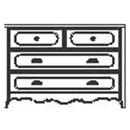 Dresser With Four Drawers of Storage