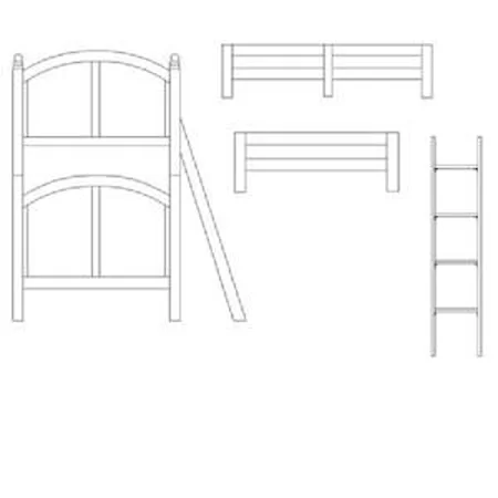White Finished Bunk Bed