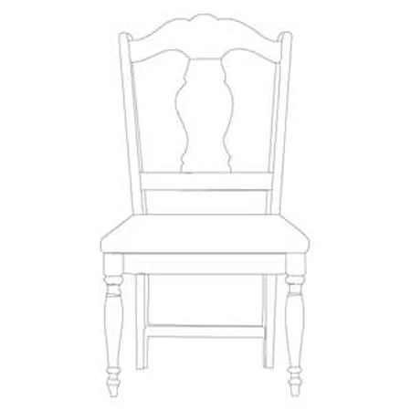 Youth Desk Chair with Carved Seat