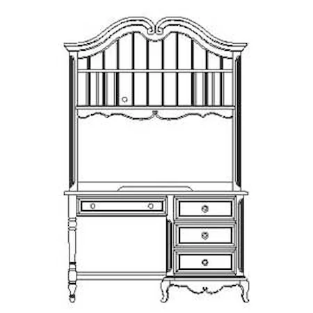 Student Desk and Large Hutch