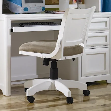 Rolling Desk Chair with Upholstered Seat