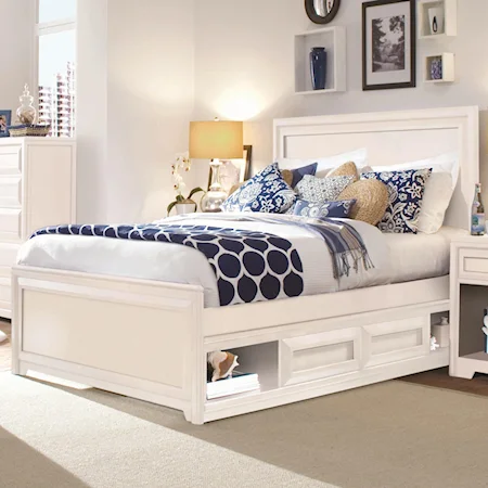 Twin Panel Bed with Underbed Storage Unit