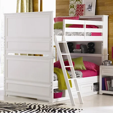 Full-Over-Full Bunk Bed with Underbed Storage Unit