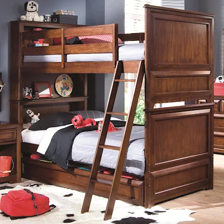 Twin-Over-Twin Bunk Bed with Dual Function Underbed Storage