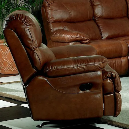 Casual Leather Rocker Recliner