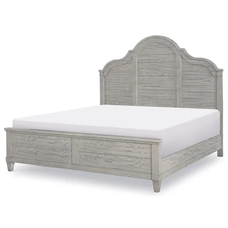 Modern Farmhouse King Arched Panel Bed