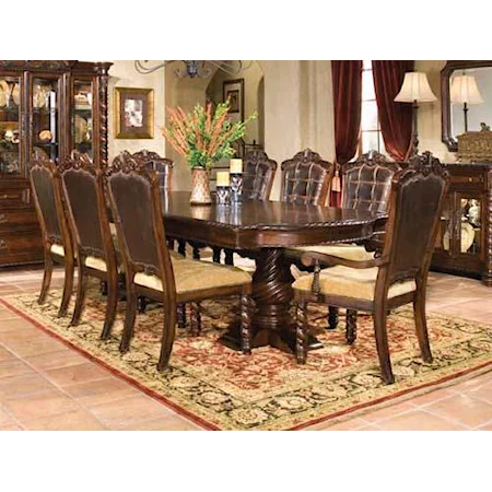 Double Pedestal Dining Table