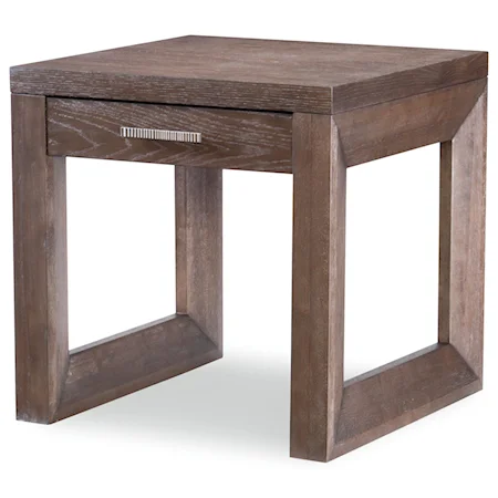 Transitional Square End Table