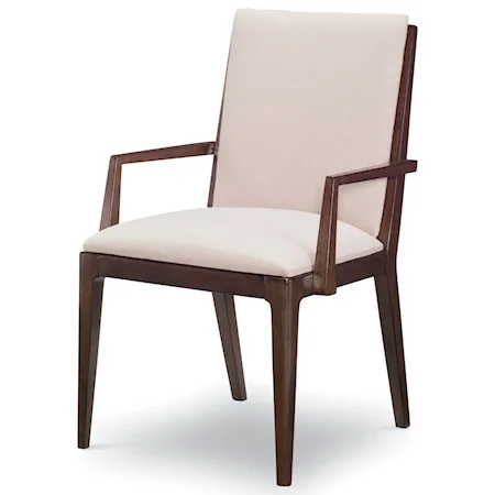 Contemporary Upholstered Back Arm Chair