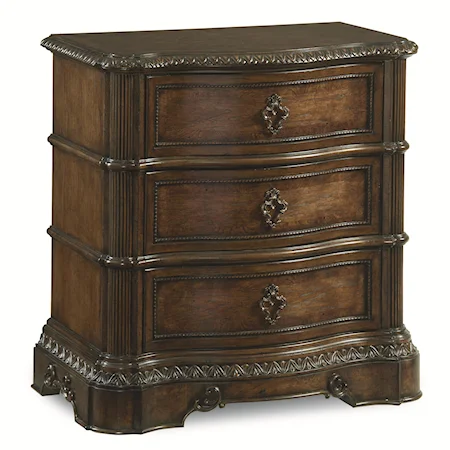 3 Drawer Night Stand with Built-in Outlet