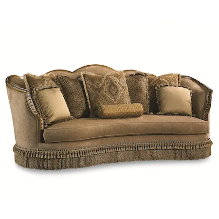 Sofa with Nailhead Trim and Exposed Wood Trim