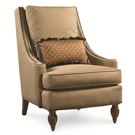 Accent Chair with Nailhead Trim