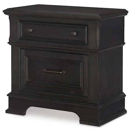 Transitional Night Stand with Outlet and USB Port
