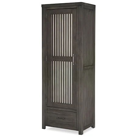 Rustic Casual Locker with Coat Hooks and Clothes Rods