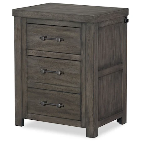 Rustic Casual Night Stand with USB Kit