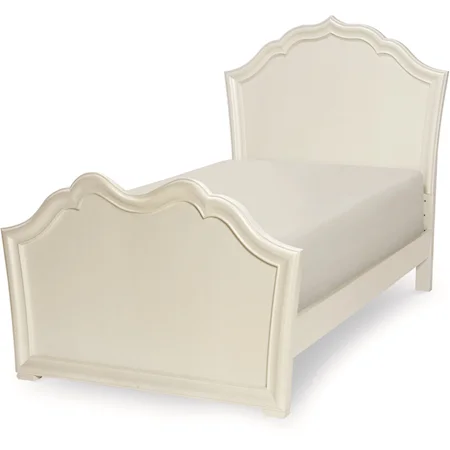 Twin Panel Bed with Elegant Moldings