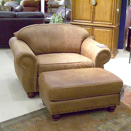 Chair & 1/2 with Ottoman