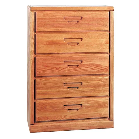 Casual Five Drawer Chest