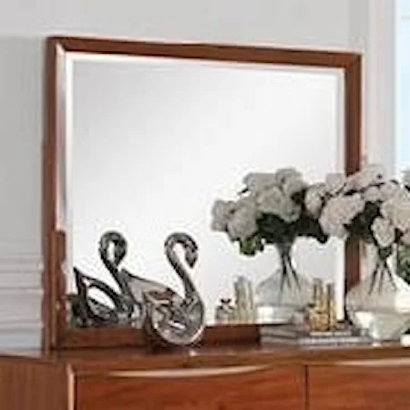 Evo Mirror with Wood Frame