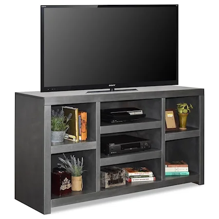 Contemporary 64" Console with 7 Shelves