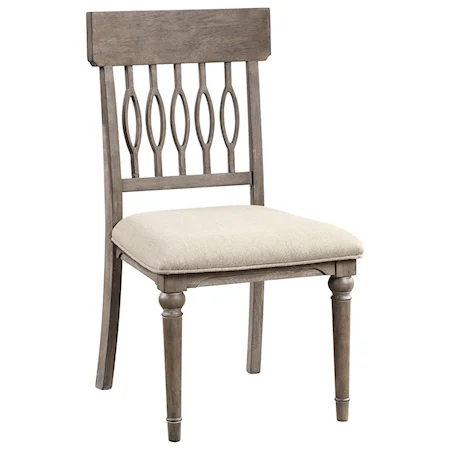 Transitional Side Chair with Upholstered Seat