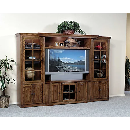 Four Piece Wall Unit With Smart Cart