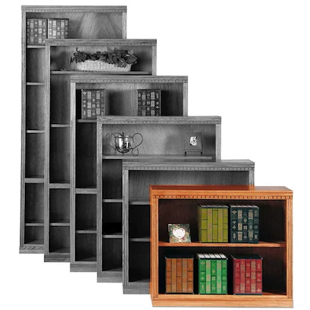 Bookcase With One Adjustable Shelf and Full Return Molding