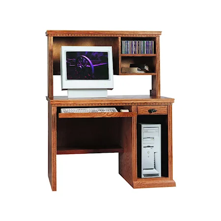 Compact Computer Desk and Hutch