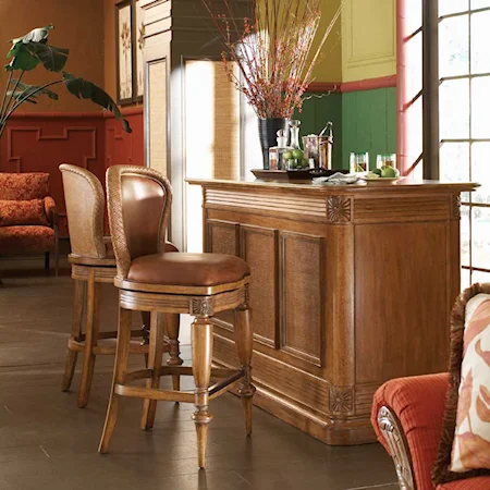 Bar with Two Matching Swivel Stools