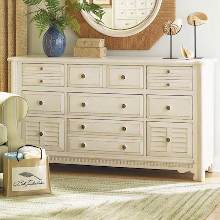 Low Country Nine Drawer Triple Dresser