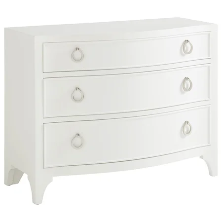 Fox River Bow Front Bachelors Chest with 3 Drawers